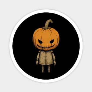 Evil Pumpkin Doll Halloween Magnet